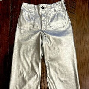 Maeve Silver Ankle Cropped Pants